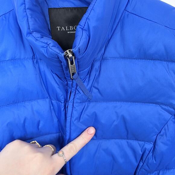 Talbots Blue Puffer Down Filled Quilted Outdoor Classic Slim Vest Size 1X - Picture 4 of 7